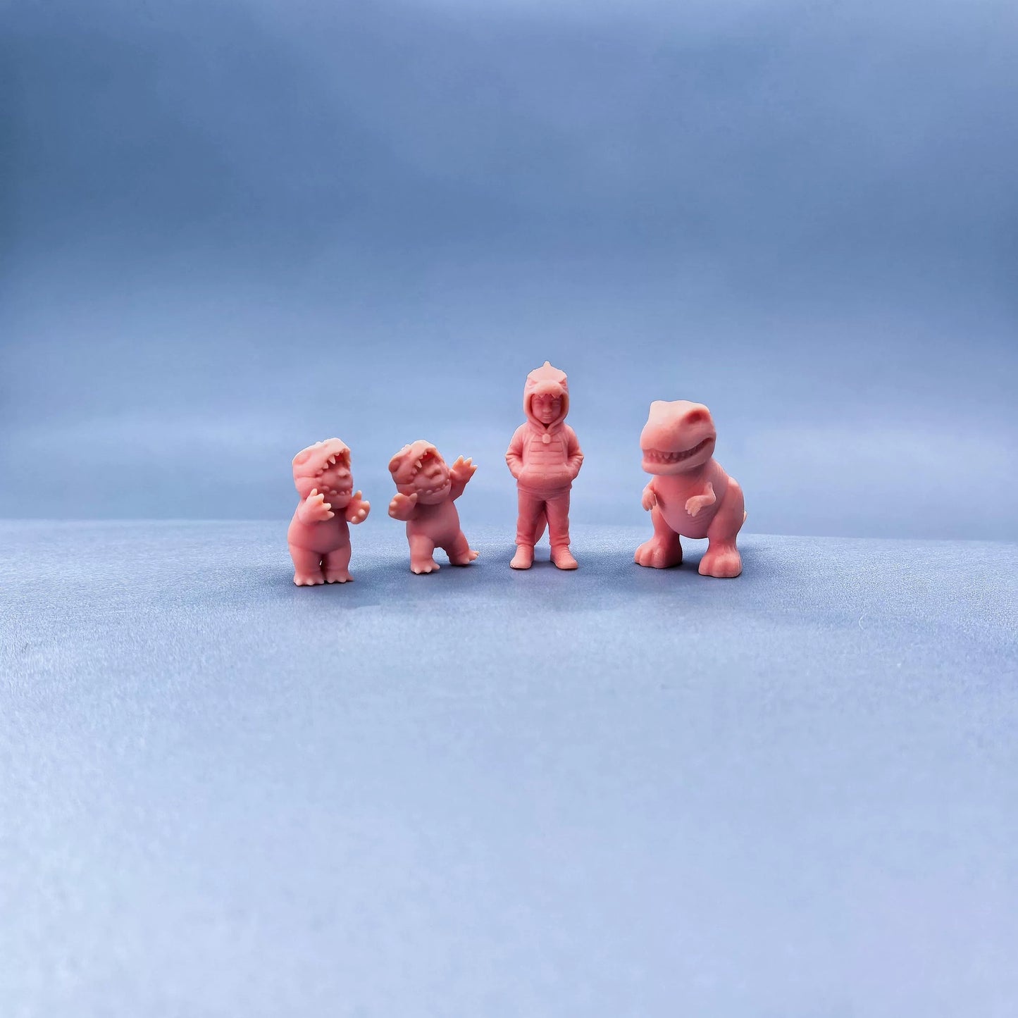 1/64 1/43 Figurines Scale Model Resin Dinosaur kid bro Uncolored Miniatures Diorama Hand-painted W710