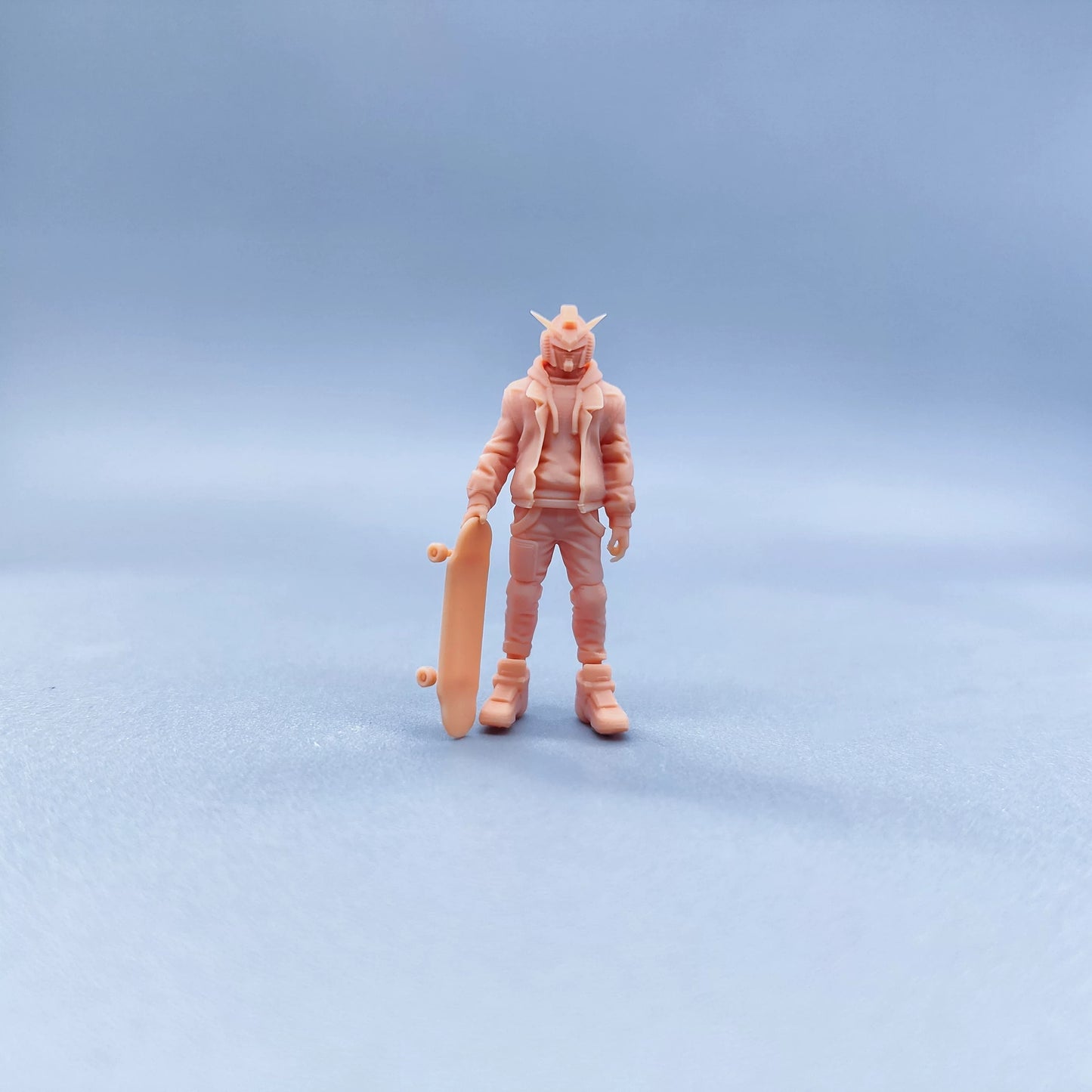 1/64 1/43 Figurines Scale Model Resin Cyber Gundam Skateboarding Trendy Men Uncolored Miniatures Diorama Hand-painted W533