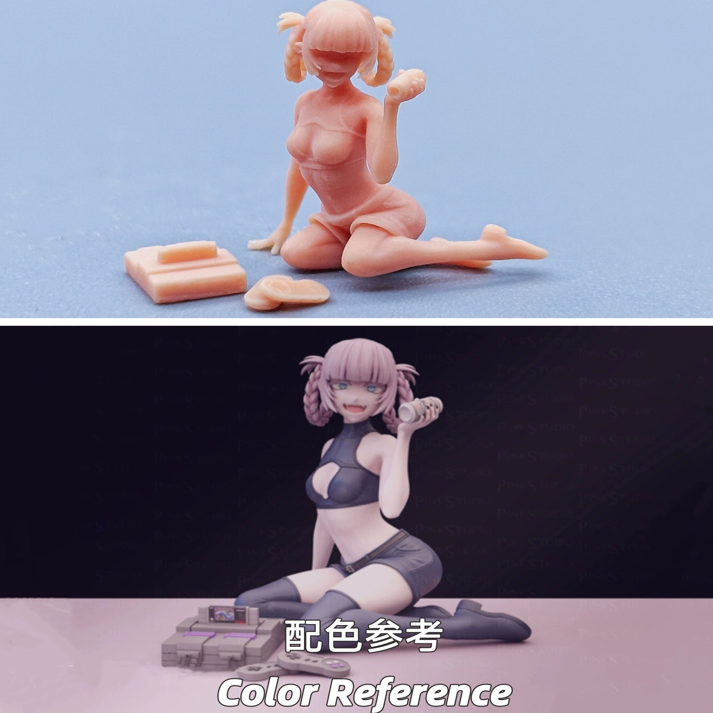 1/64 1/43 Figurines Scale Model Resin Nazuna Playing Games Uncolored Miniatures Diorama Hand-painted C919 C920