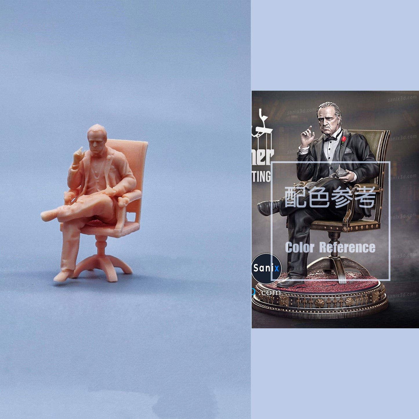 1/64 1/43 Figurines Scale Model Resin The Godfather Sitting on a Chair Uncolored Miniatures Diorama Hand-painted W434