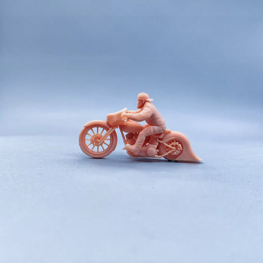1/64 1/43 Figurines Scale Model Resin Punk Bearded Motorcycle Uncle Uncolored Miniatures Diorama Hand-painted  W536