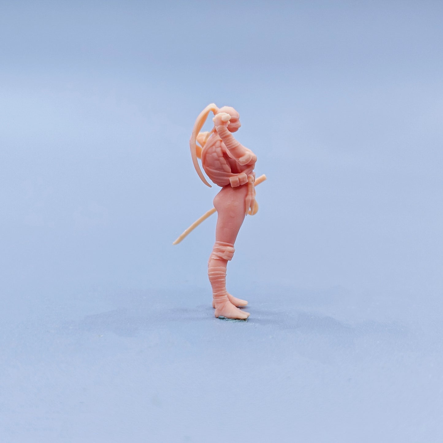 1/64 1/43 Figurines Scale Model Resin Ninja Turtles with Knives Female Ninja Uncolored Miniatures Diorama Hand-painted C801