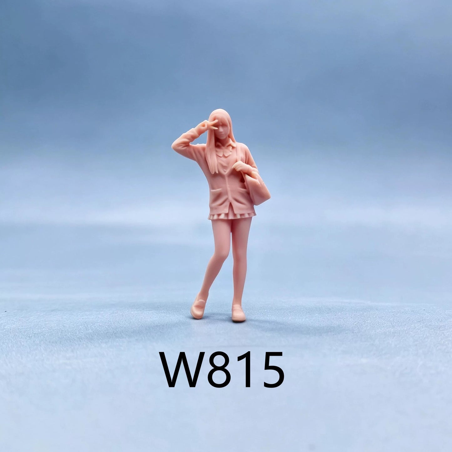 1/64 1/43 Figurines Scale Model Resin Cute JK Trendy Girl Uncolored Miniatures Diorama Hand-painted W815 W818