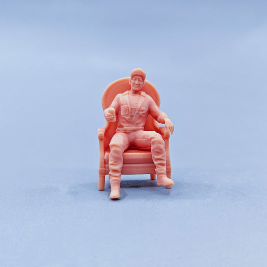 1/64 1/43 Figurines Scale Model Resin Miura Keio Drinking Beverages While Sitting Uncolored Miniatures Diorama Hand-painted D130