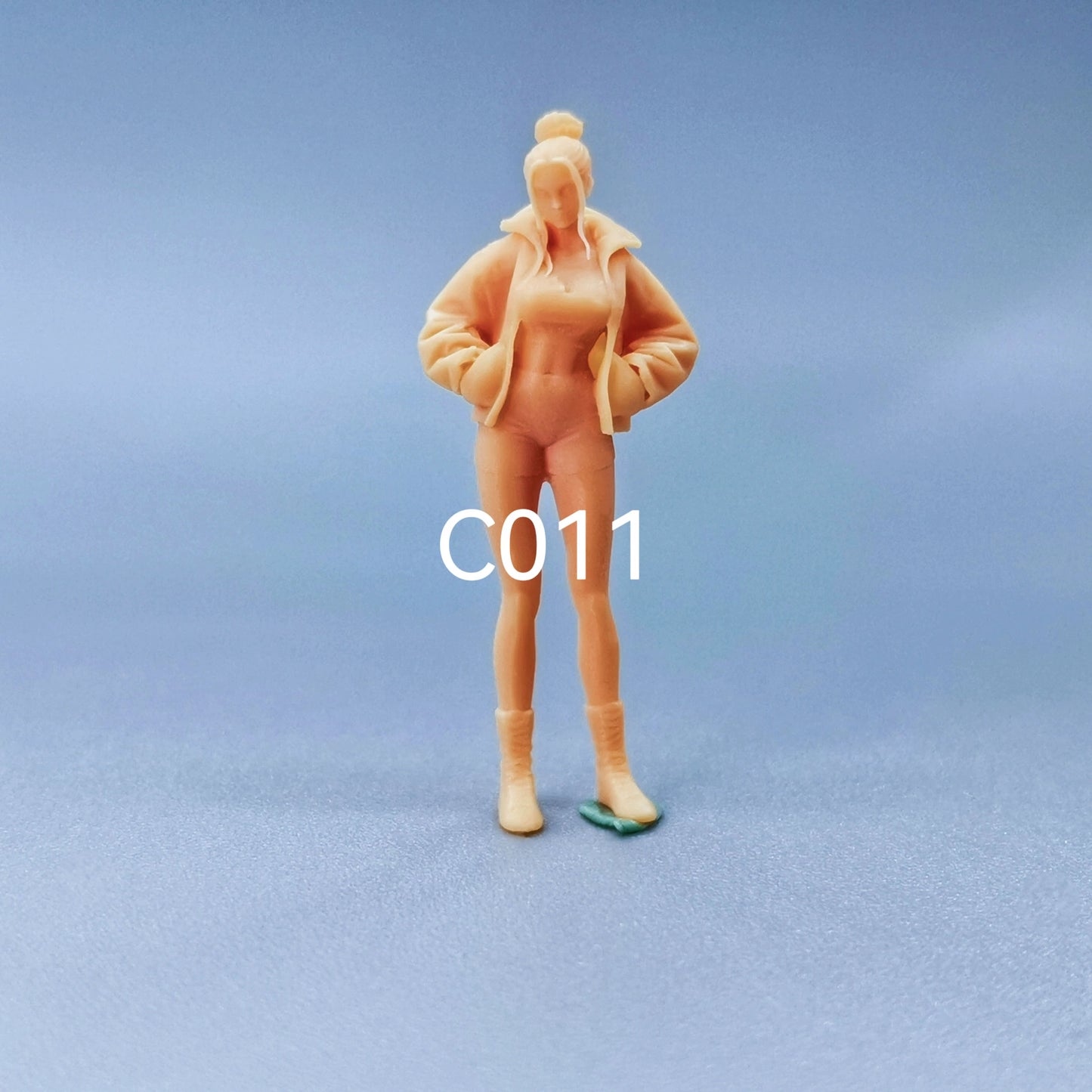 1/64 1/43 Figurines Scale Model Resin Forked Waist Meatball Beauty Uncolored Miniatures Diorama Hand-painted  C010 C012