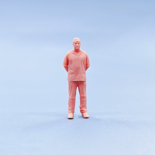 1/64 1/43 Figurines Scale Model Resin Old Man with Hands Behind His Back Uncolored Miniatures Diorama Hand-painted D727