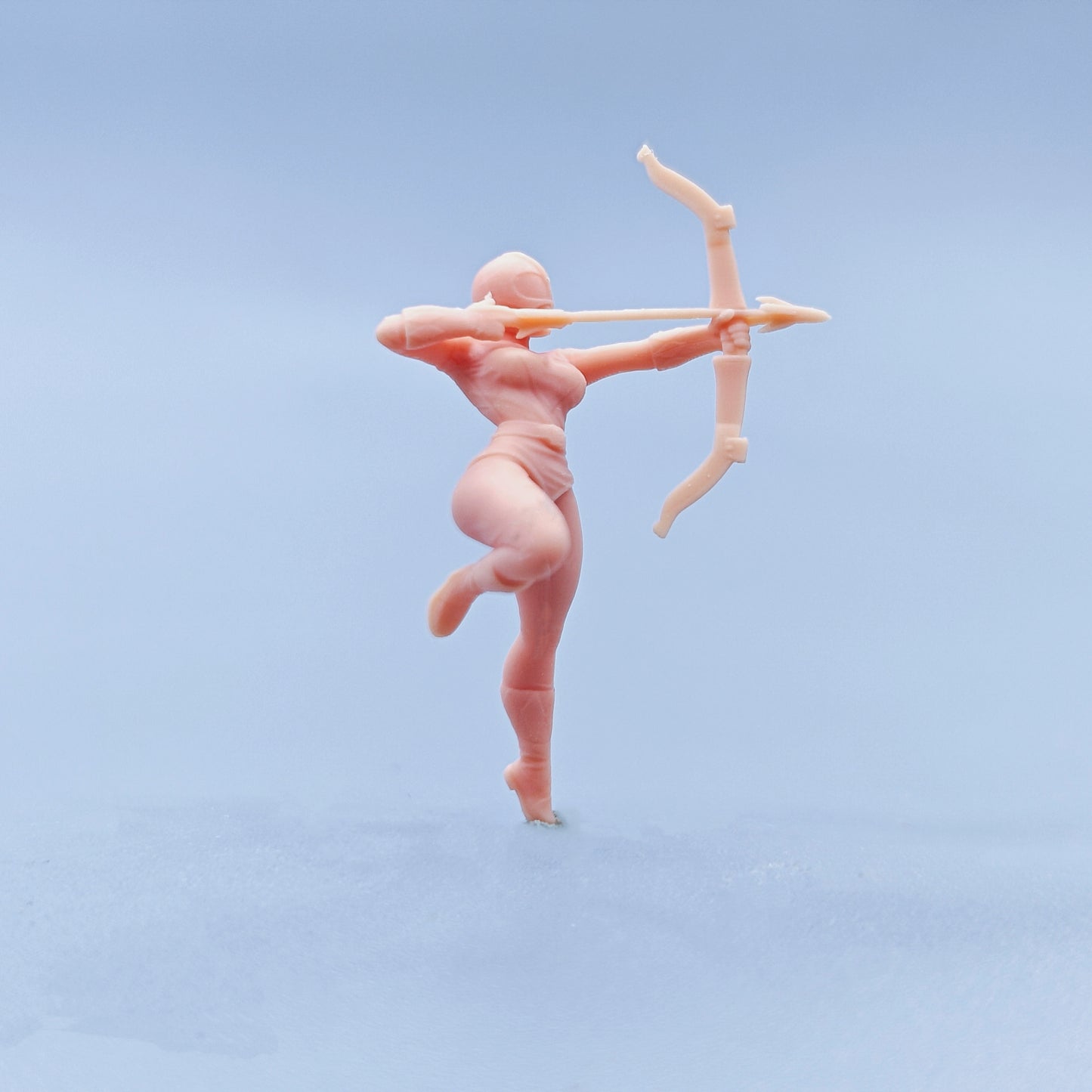 1/64 1/43 Figurines Scale Model Resin Pink Warrior Pulls Bow and Shoots Arrows Uncolored Miniatures Diorama Hand-painted D605