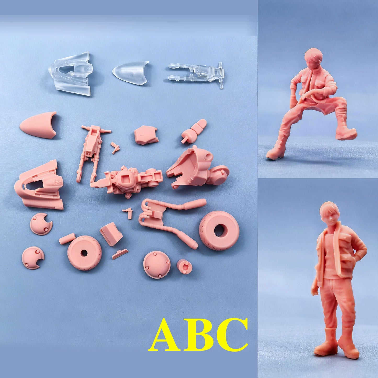 1/64 1/43 Figurines Scale Model Resin AKIRA Moto Uncolored Miniatures Diorama Hand-painted W711