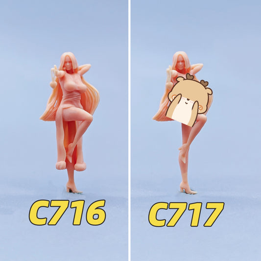 1/64 1/43 Figurines Scale Model Resin Pirate King Empress Hancock Uncolored Miniatures Diorama Hand-painted C716 C717