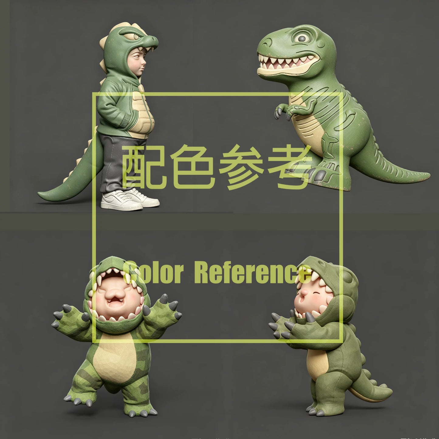 1/64 1/43 Figurines Scale Model Resin Dinosaur kid bro Uncolored Miniatures Diorama Hand-painted W710