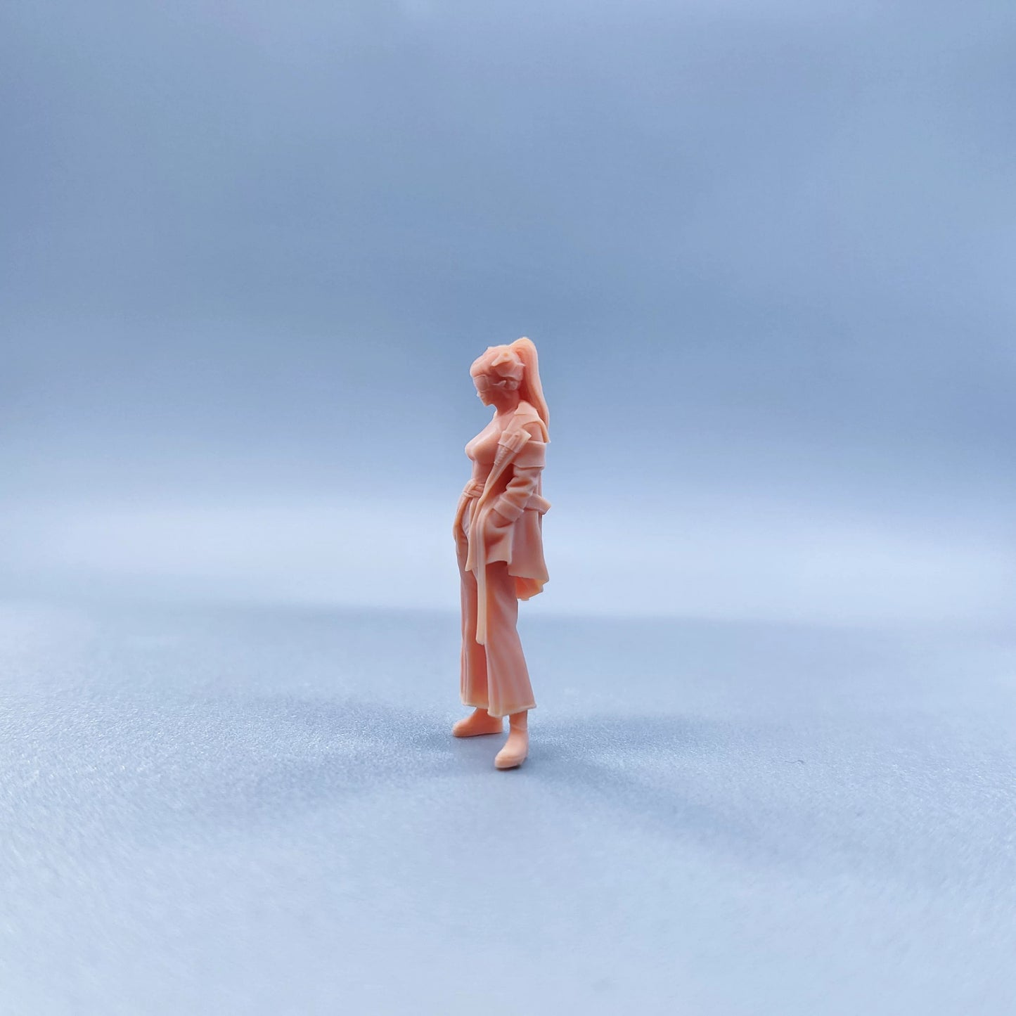 1/64 1/43 Figurines Scale Model Resin Handsome Cyber Ponytail Girl Uncolored Miniatures Diorama Hand-painted W529