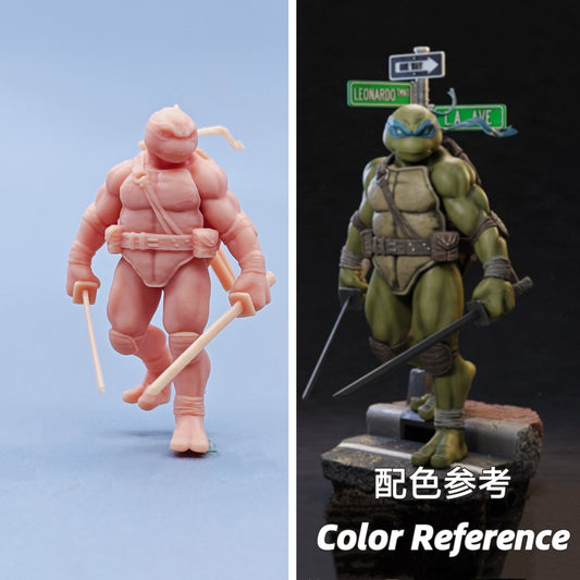 1/64 1/43 Figurines Scale Model Resin Ninja Turtle Da Vinci Uncolored Miniatures Diorama Hand-painted C802