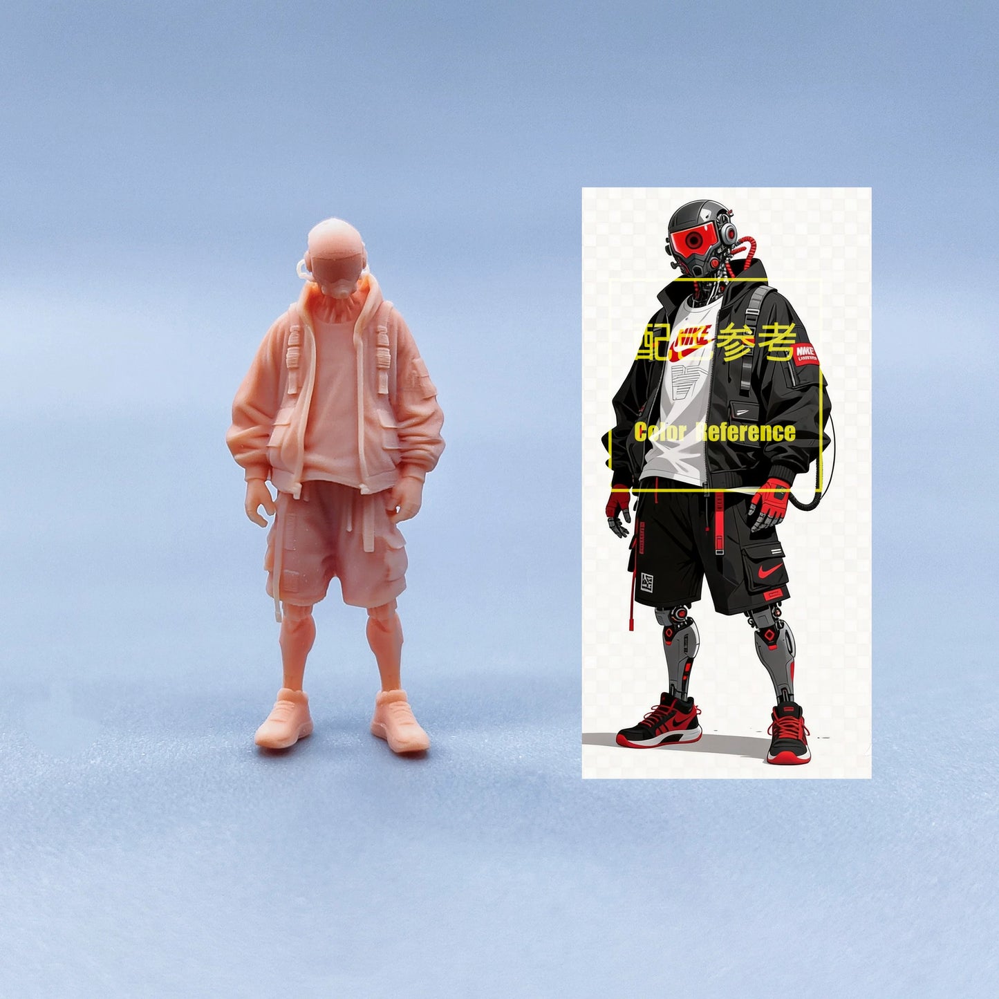 1/64 1/43 Figurines Scale Model Resin Cyberpunk Robots Uncolored Miniatures Diorama Hand-painted W525