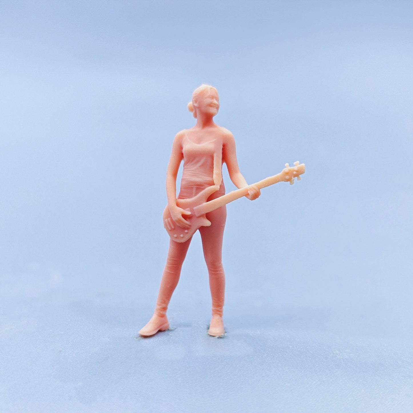 1/64 1/43 Figurines Scale Model Resin Guitar Girl Uncolored Miniatures Diorama Hand-painted D506