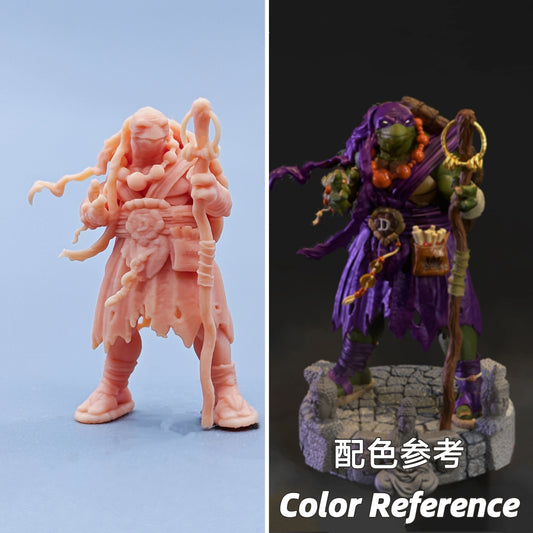 1/64 1/43 Figurines Scale Model Resin Ninja Turtle Wizard Uncolored Miniatures Diorama Hand-painted C810