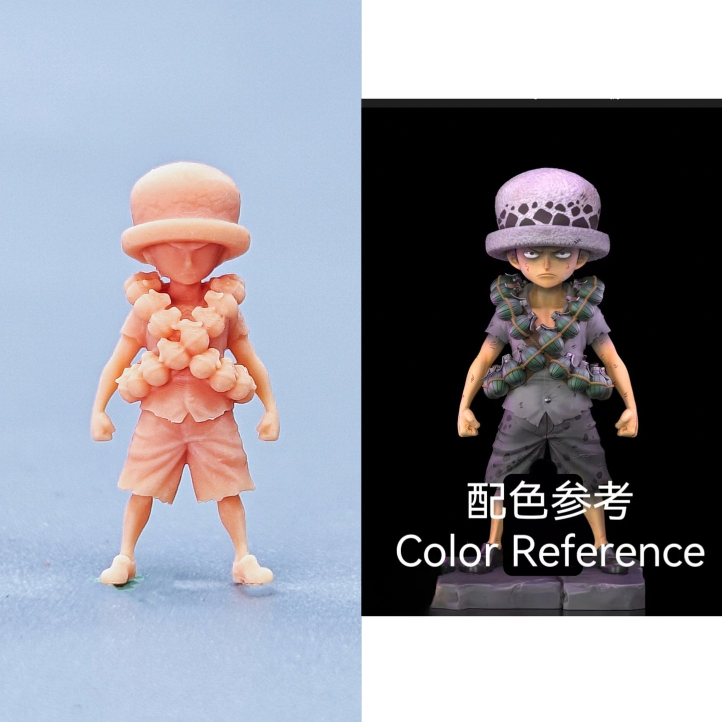 1/64 1/43 Figurines Scale Model Resin One Piece Childhood Luo Uncolored Miniatures Diorama Hand-painted C032