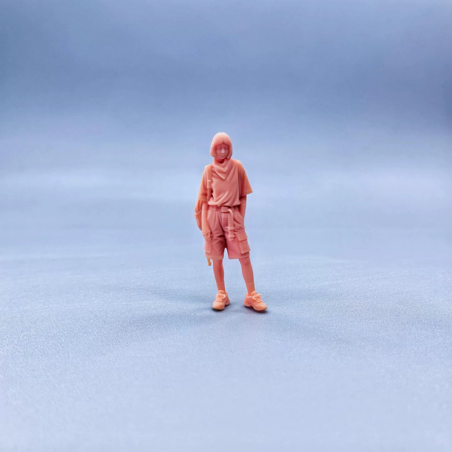 1/64 1/43 Figurines Scale Model Resin Confident Shoulder Backpack Female Uncolored Miniatures Diorama Hand-painted W707