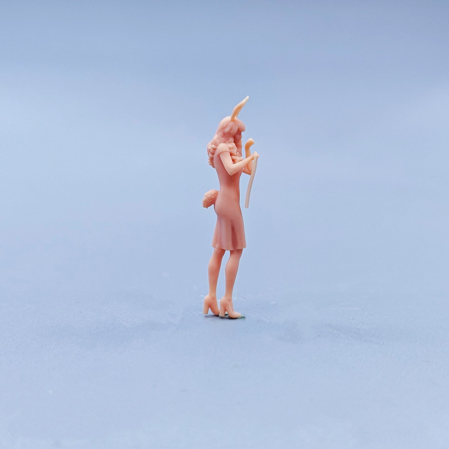 1/64 1/43 Figurines Scale Model Resin Qipao Rabbit Girl Uncolored Miniatures Diorama Hand-painted C736