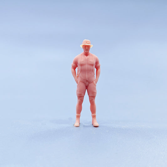 1/64 1/43 Figurines Scale Model Resin Backpack Muscle Man Uncolored Miniatures Diorama Hand-painted D736