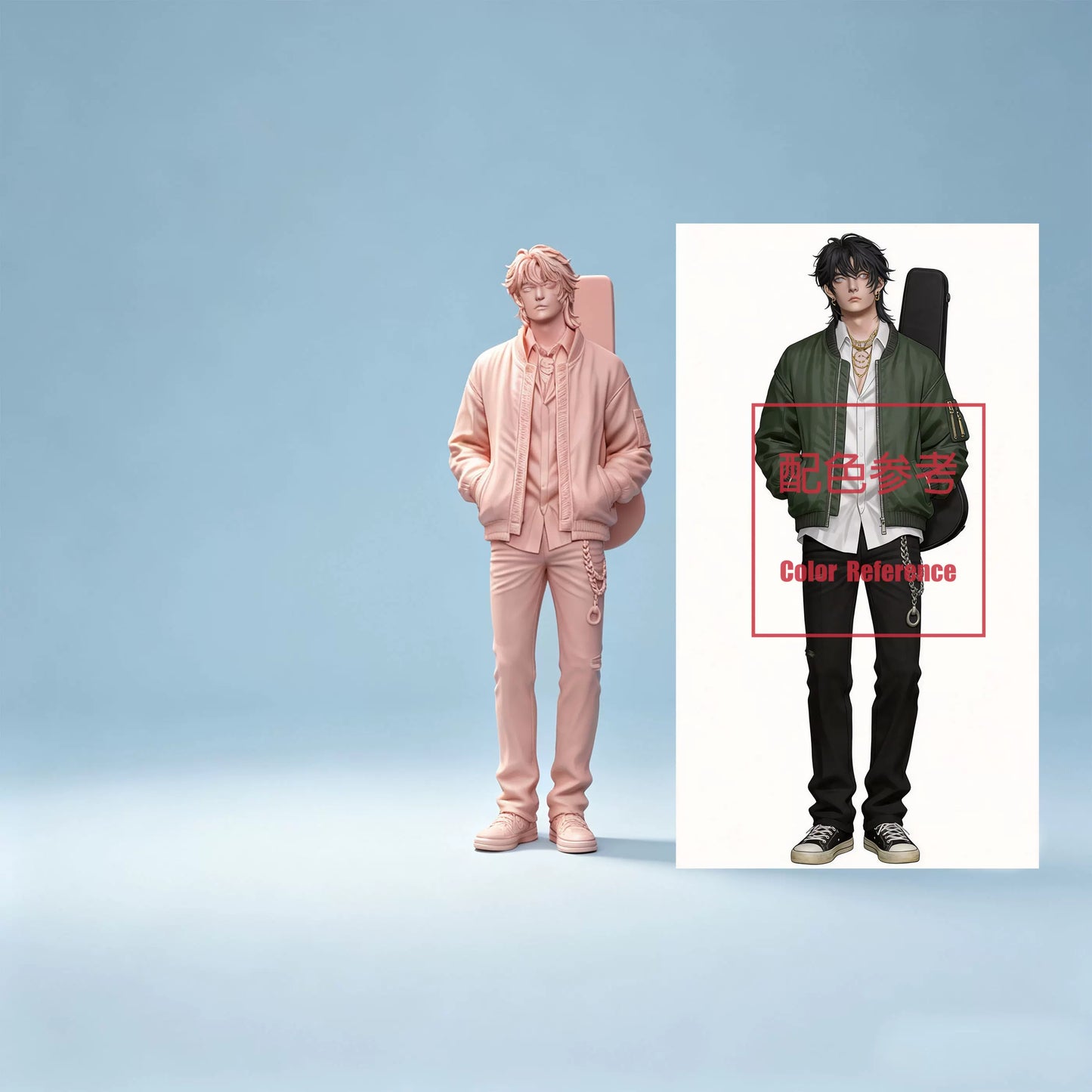 1/64 1/43 Figurines Scale Model Resin Handsome Guitar Player Uncolored Miniatures Diorama Hand-painted X105 X106