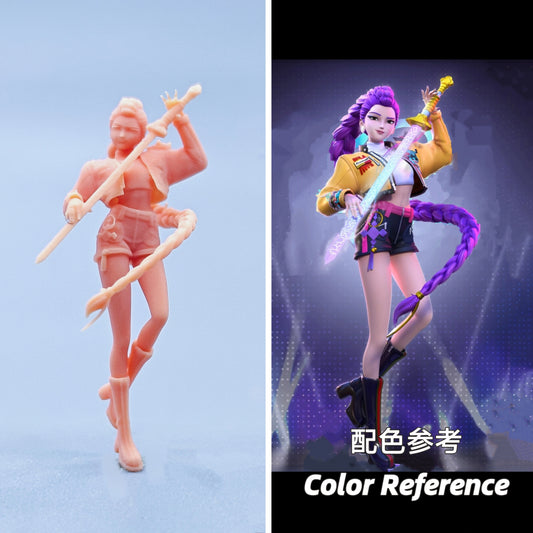 1/64 1/43 Figurines Scale Model Resin Kpop Demon Hunters Rumi  Uncolored Miniatures Diorama Hand-painted D627