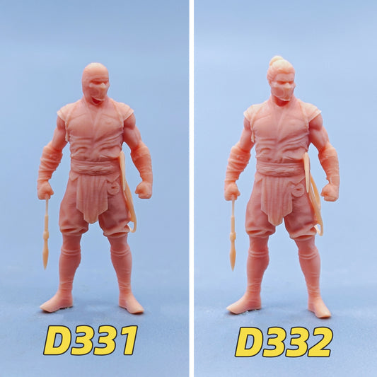 1/64 1/43 Figurines Scale Model Resin Mortal Fighter Scorpions Uncolored Miniatures Diorama Hand-painted D331 D332
