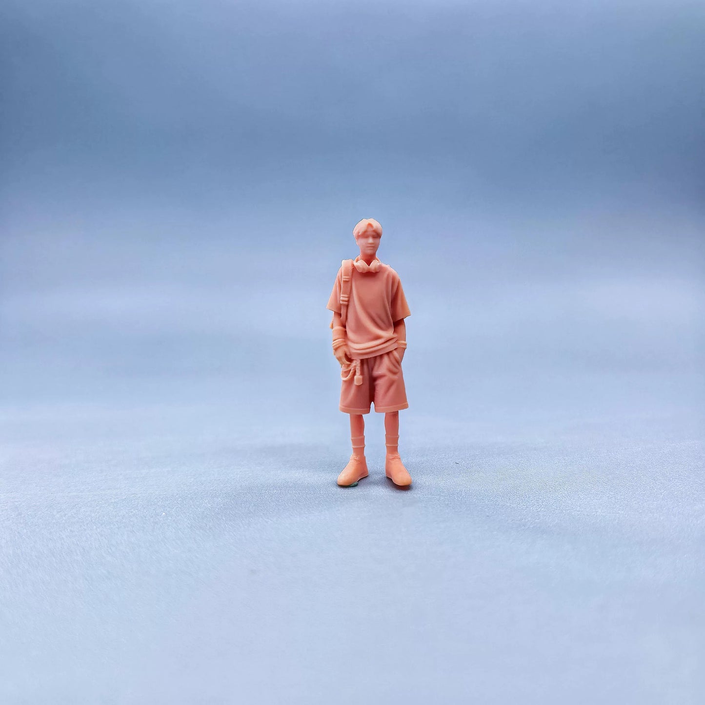 1/64 1/43 Figurines Scale Model Resin Dopamine Sunshine Trendy Male Uncolored Miniatures Diorama Hand-painted W708