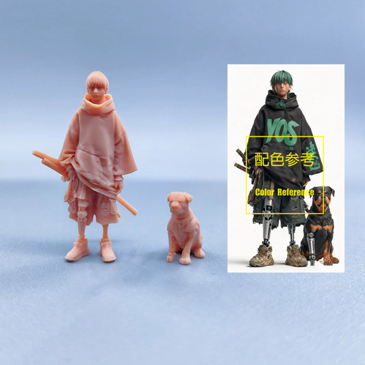 1/64 1/43 Figurines Scale Model Resin Handsome Cyberpunk Boy Uncolored Miniatures Diorama Hand-painted W530