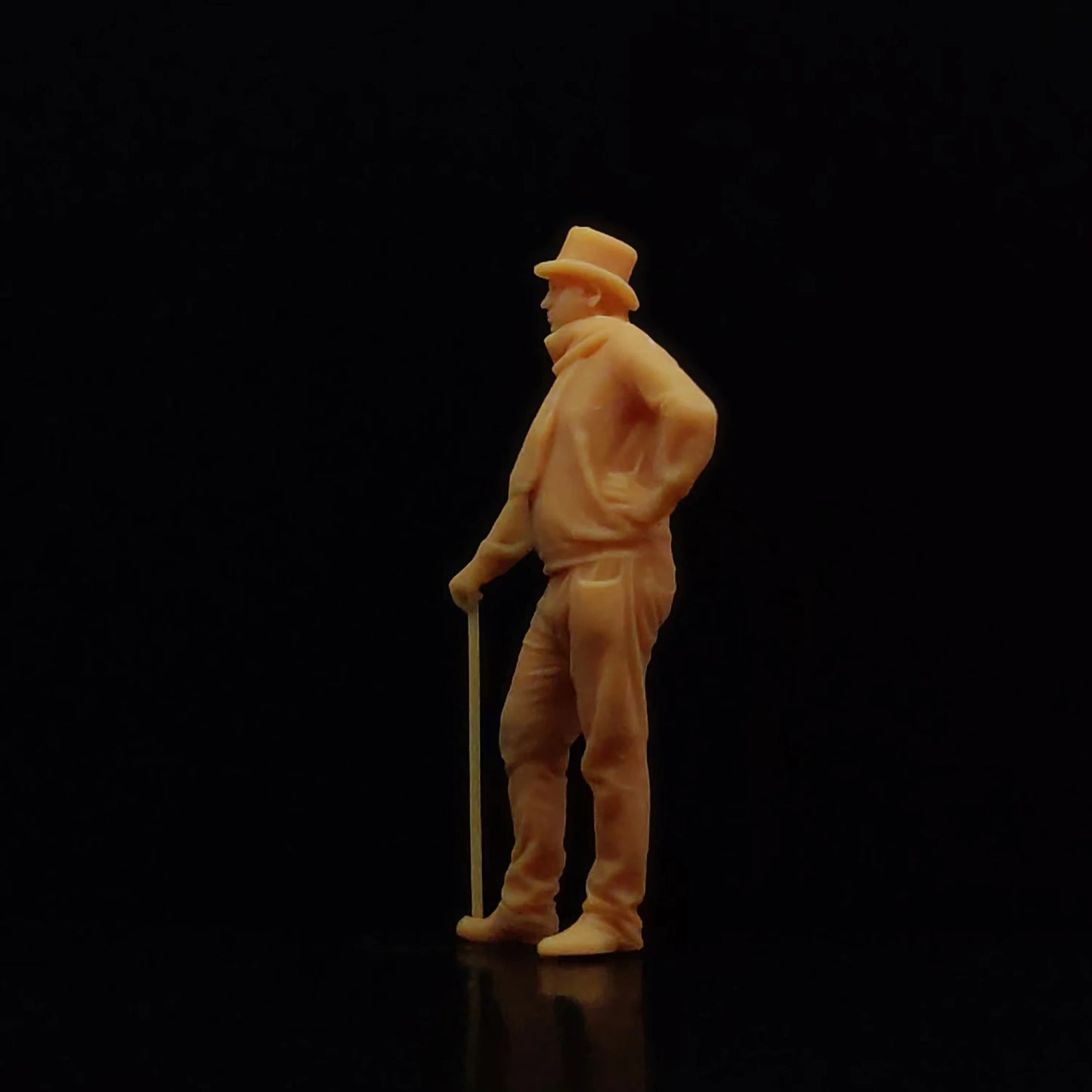 1/64 1/43 Scale Model Resin A Gentleman with A Walking Stick and A HatUncolored Miniature Diorama Hand-painted T505