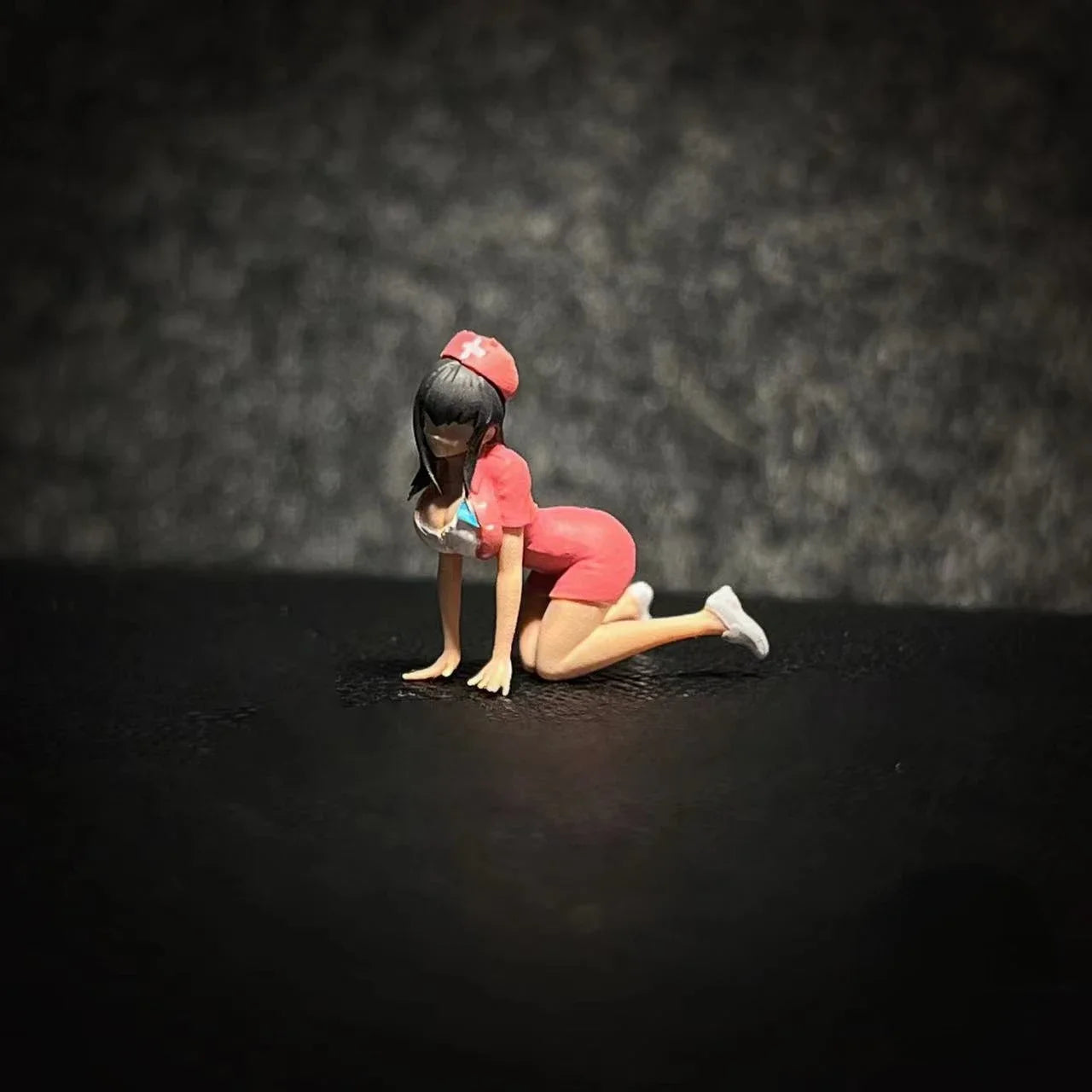 LP.Mini World Diorama 1/64 Scale Figurines Model Pink Nurse Sister Collection Miniature Hand-painted