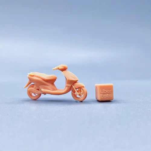 1/64 1/43 Figurines Scale Model Resin Delivery Motorcycle Uncolored Miniatures Diorama Hand-painted V530