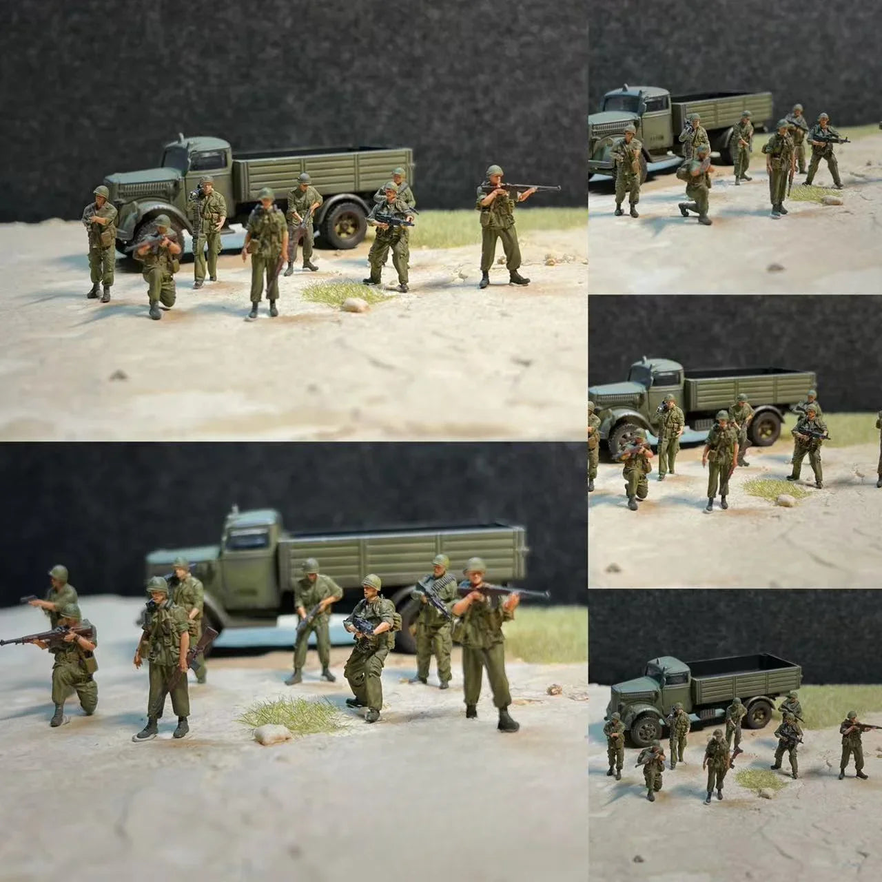 LP.Mini World Diorama 1/64 Scale Figurines Model Soldiers Collection Miniature Hand-painted