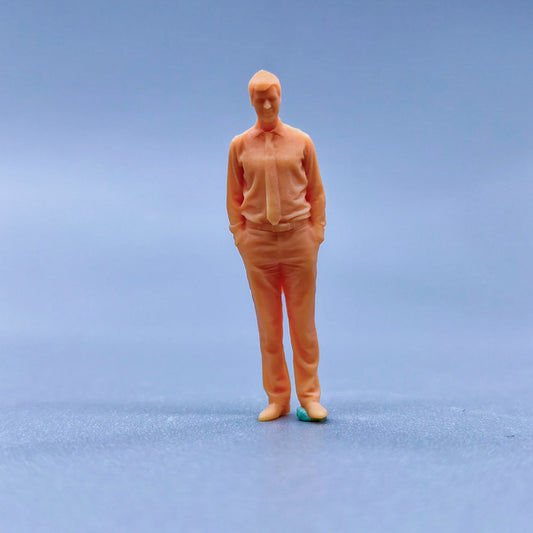 1/64 1/43 Figurines Scale Model Resin A Man with A Tie in His Pocket Uncolored Miniatures Diorama Hand-painted  L231