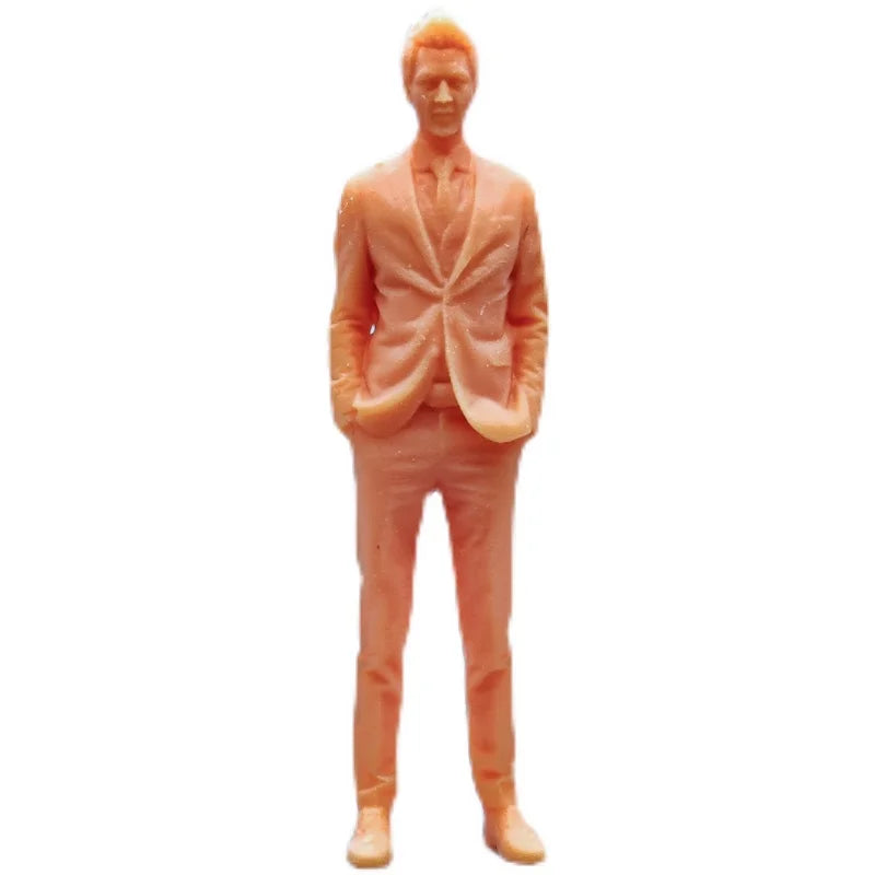 1/64 1/43 Figurines Scale Model Resin Handsome Male Ancestor In Suit Uncolored Miniatures Diorama Hand-painted S548