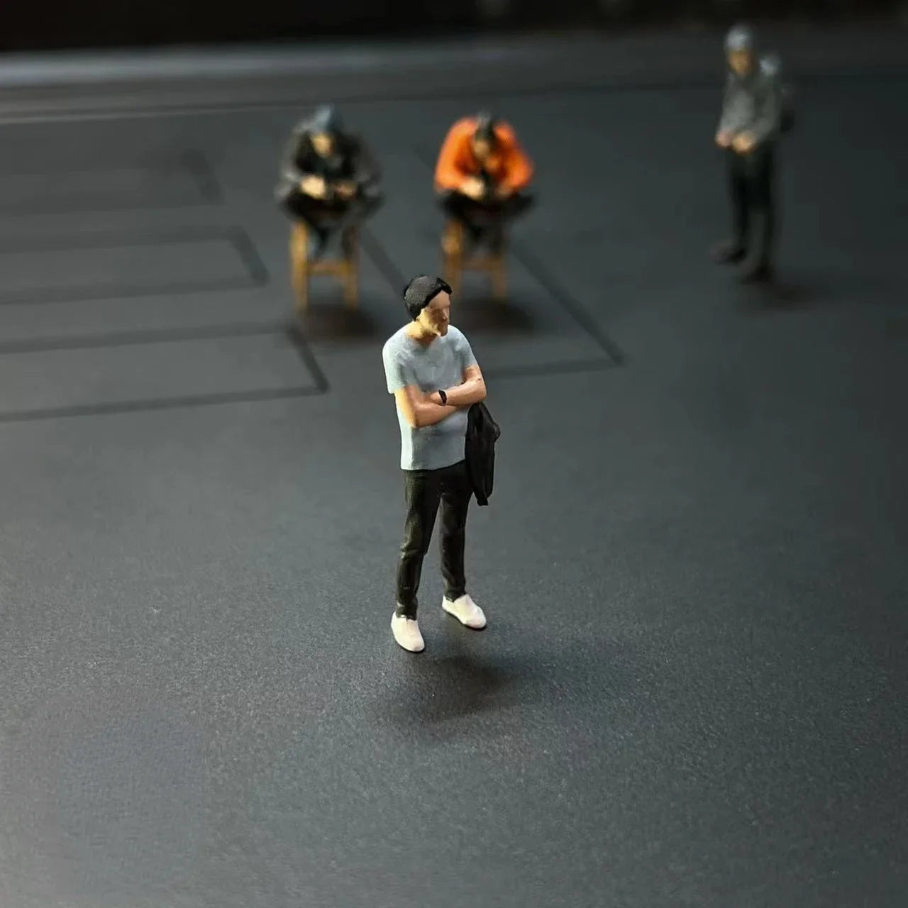 LP.Mini World Diorama 1/64 Scale Figurines Model Cool Man Collection Miniature Hand-painted