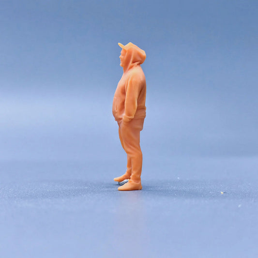 1/64 1/43 Scale Model Resin Fat Brother In Hooded SweaterUncolored Miniature Diorama Hand-painted S224