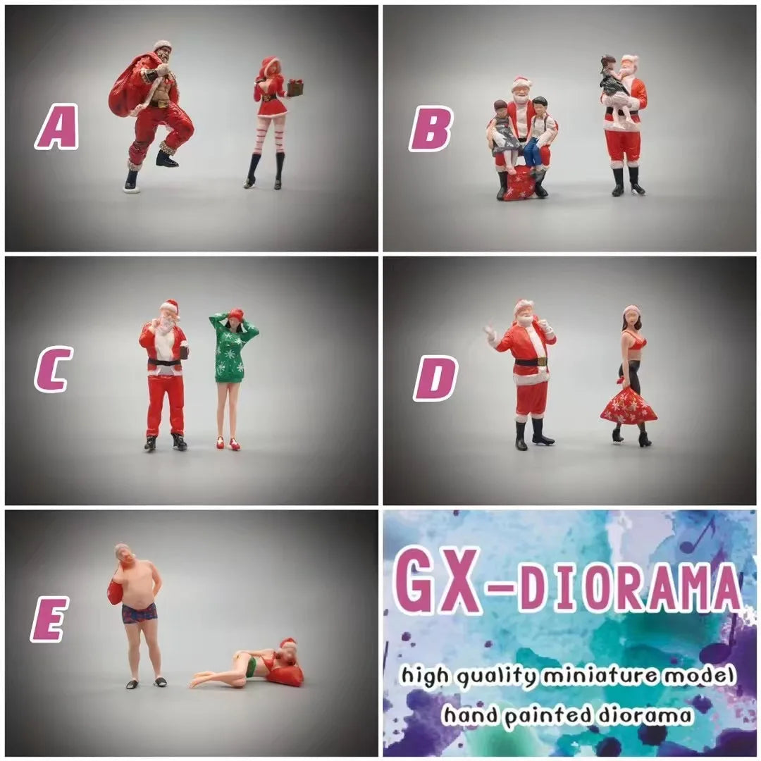 GX-DIORAMA 1/64 Figure Santa Claus Sexy Santa Beauty Group Photo Model