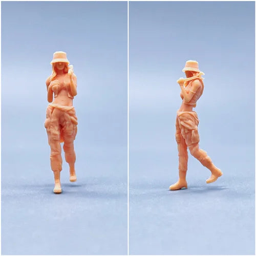 1/64 1/43 Figurines Scale Model Resin Double Eleven Girl Uncolored Miniatures Diorama Hand-painted V514 V521