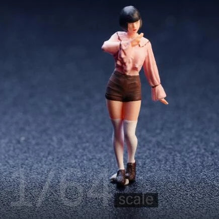 SZ Produced Diorama 1/64 Scale Figurines Model Pink Strap Pants Beauty Collection Miniature Hand-painted