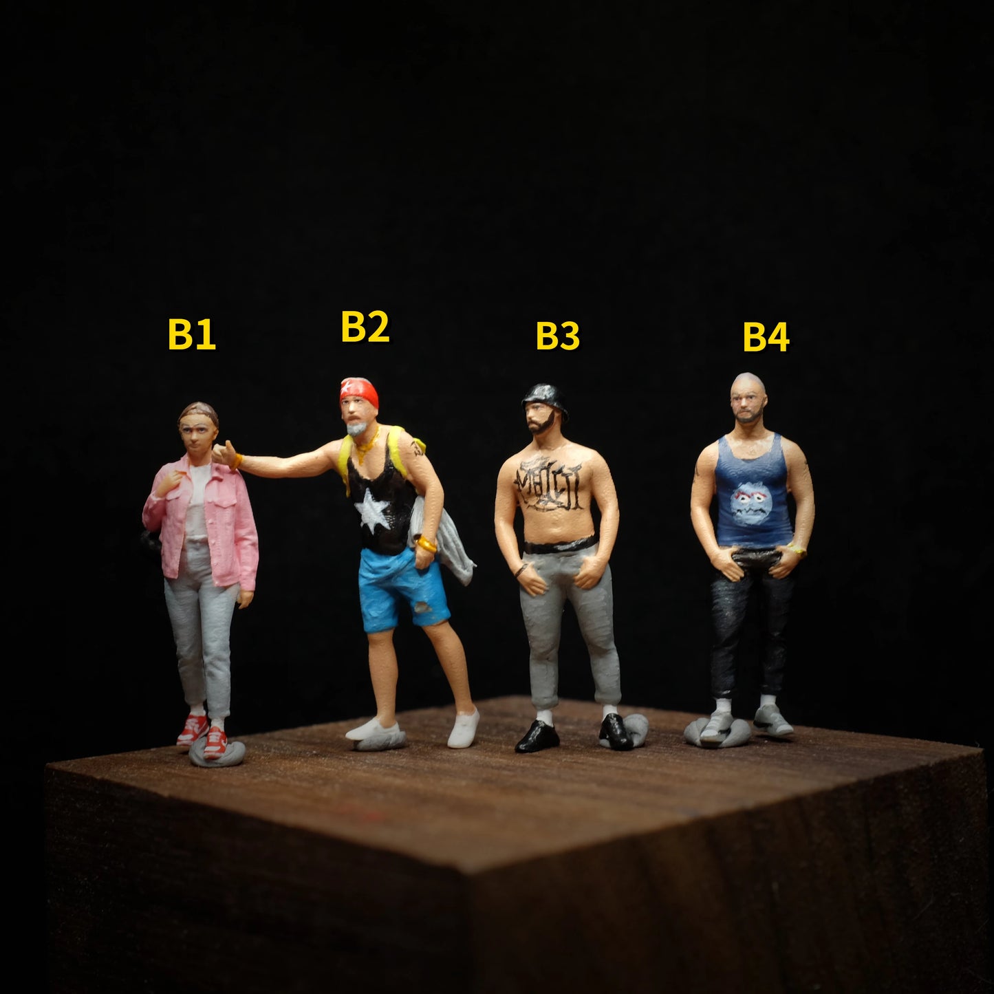 SZ Produced Diorama 1/64 Scale Figurines Model Passerby trend clothing Collection Miniature Hand-painted