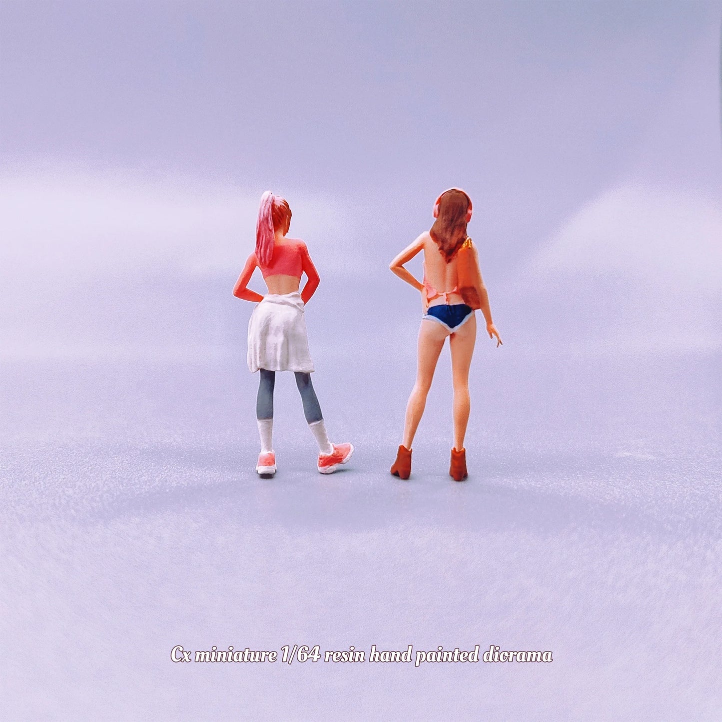 Cx Diorama 1/64 Scale Figurines Model Realistic Figures of Fitness Girls Collection Miniature Hand-painted