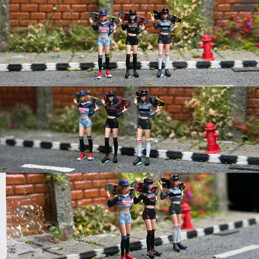 LP.Mini World Diorama 1/64 Scale Figurines Model Panic Boarder Collection Miniature Hand-painted