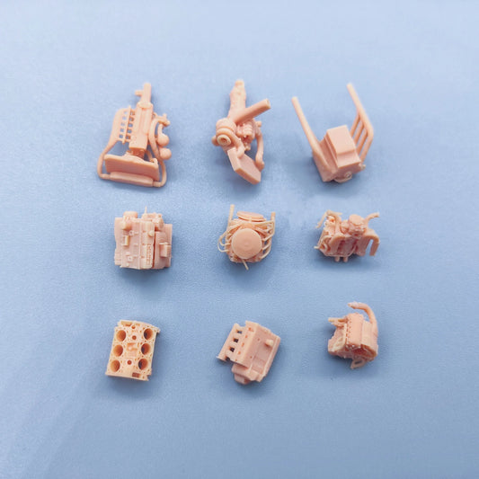 1/64 1/43 Figurines Scale Model Resin Engine Parts Uncolored Miniatures Diorama Hand-painted V312 V320