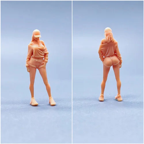 1/64 1/43 Figurines Scale Model Resin Double Eleven Girl Uncolored Miniatures Diorama Hand-painted V514 V521