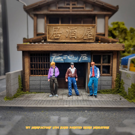 WT Minifactory Diorama 1/64 Scale Figurines Model Hot Blooded University 03 Trio Collection Miniature Hand-painted