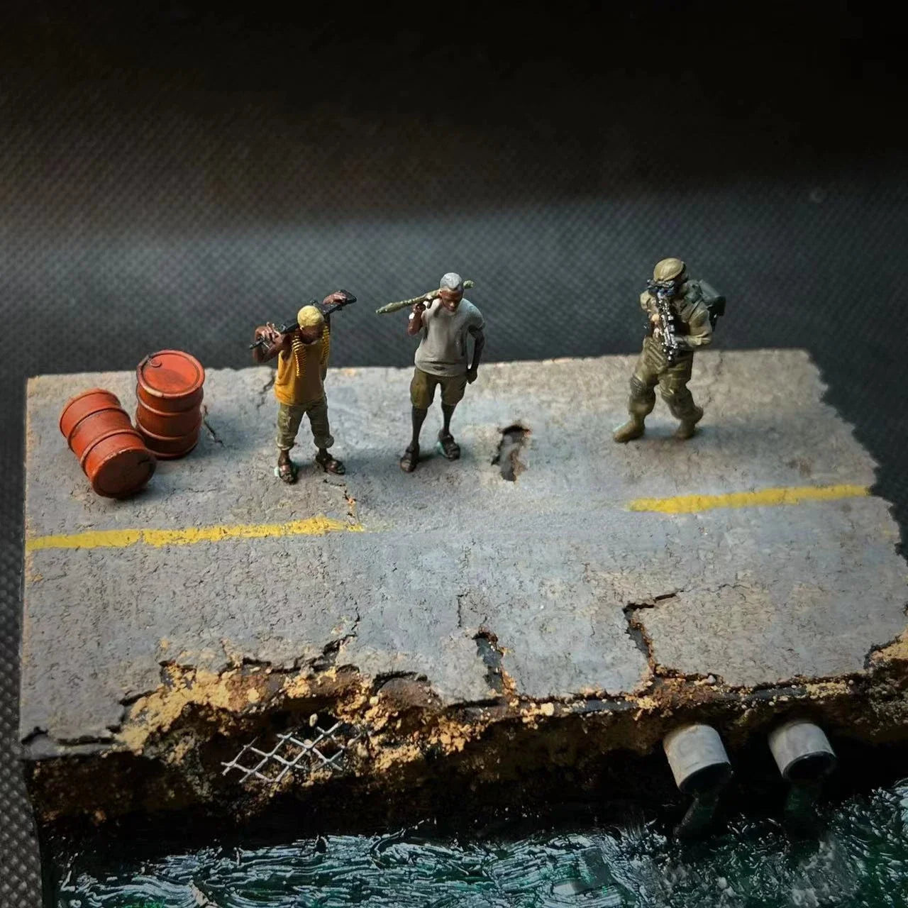 LP.Mini World Diorama 1/64 Scale Figurines Model Armed Counter Terrorism Series Collection Miniature Hand-painted