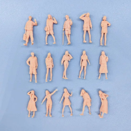 1/64 1/43 Figurines Scale Model Resin Artificial Person Number 207 Uncolored Miniatures Diorama Hand-painted  V001 V015