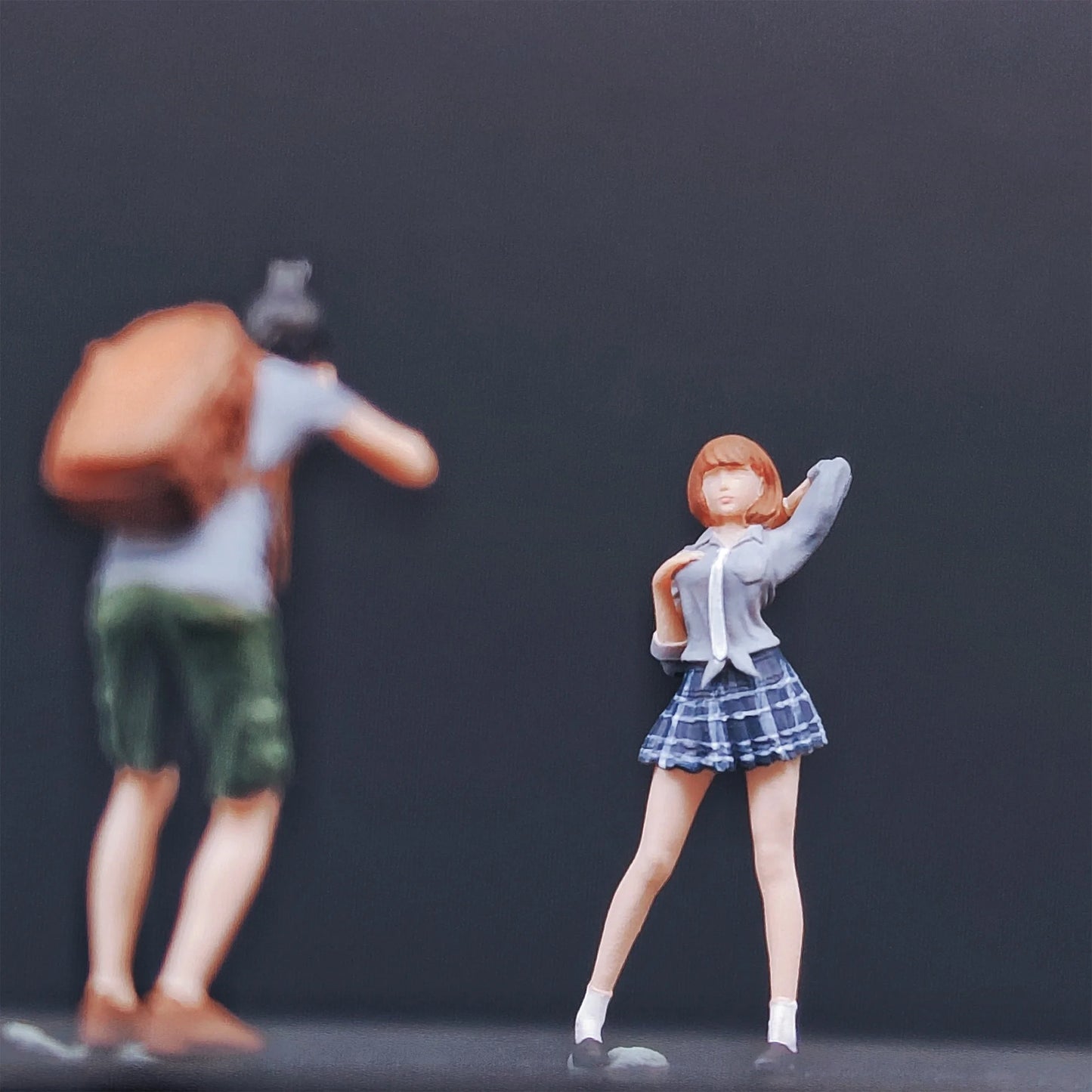 Cx Miniatures 1/64 Figurines Scale Model Resin JK Girl & Photographer Miniatures Diorama Hand-painted