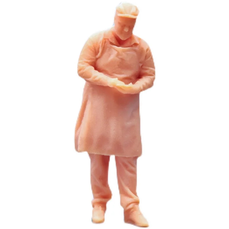 1/64 1/43 Figurines Scale Model Resin Ordering Waiter Fat Man Uncolored Miniatures Diorama Hand-painted T829