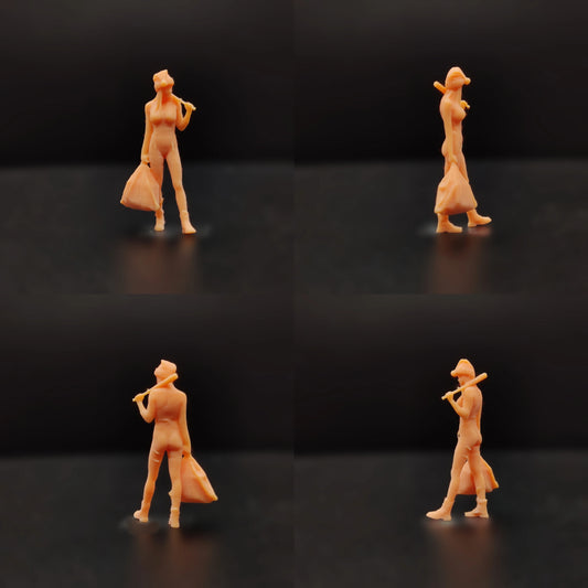 1/64 1/43 Scale Model Resin Christmas Girl Uncolored Miniature Diorama Hand-painted T709 T710